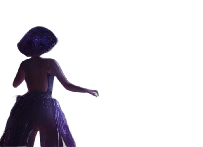 hat, creature, dress, hair transparent PNG cut-out