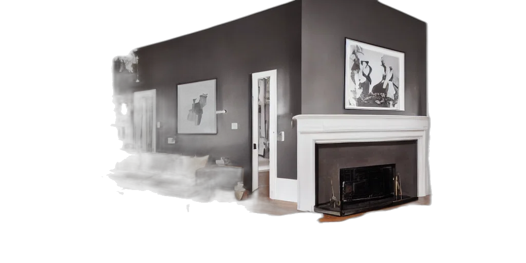 furniture, 3d render, photorealistic, concept art, monochrome, dark, earth tones, modern transparent PNG cut-out