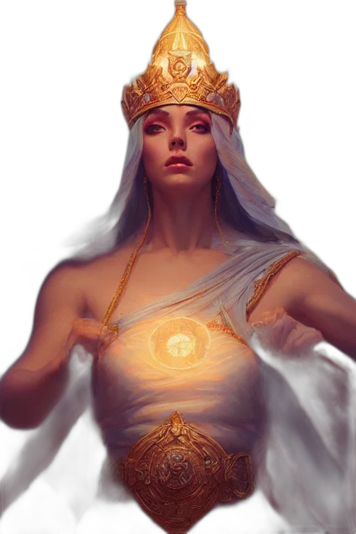 crown, jewelry, dress, fantasy art, concept art, comic book art, photorealistic, golden transparent PNG cut-out