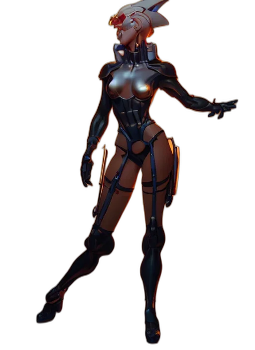 robot, staff, dress, concept art transparent PNG cut-out