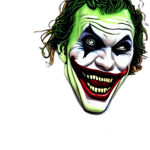 mask, face, comic book art, photorealistic, concept art, cartoon, joker, rob transparent PNG cut-out