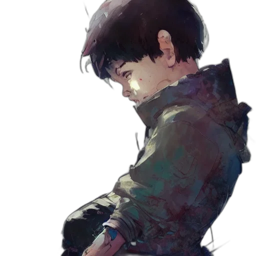 jacket, face, weapon, creature transparent PNG cut-out
