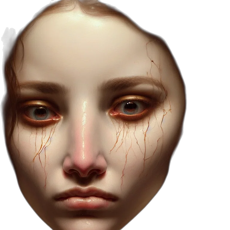 face, mask, creature, robot, photorealistic, 3d render, concept art, fantasy art transparent PNG cut-out