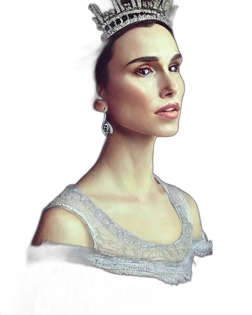 dress, face, jewelry, crown transparent PNG cut-out