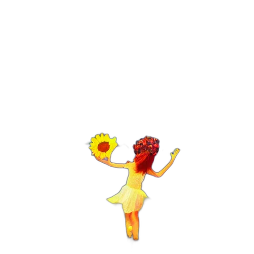 creature, staff, animal, flower, pixel art, concept art, 3d render, watercolor transparent PNG cut-out