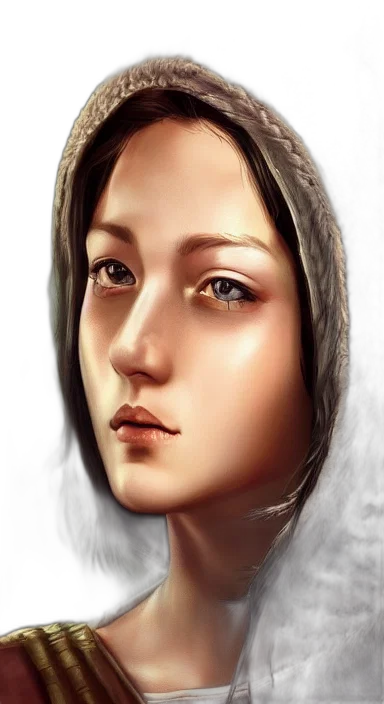 face, photorealistic, oil painting, fantasy art transparent PNG cut-out