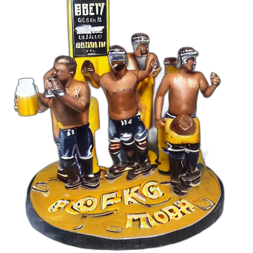 concept art, football, team, dring, beer, breakfast, highly, detailed transparent PNG cut-out