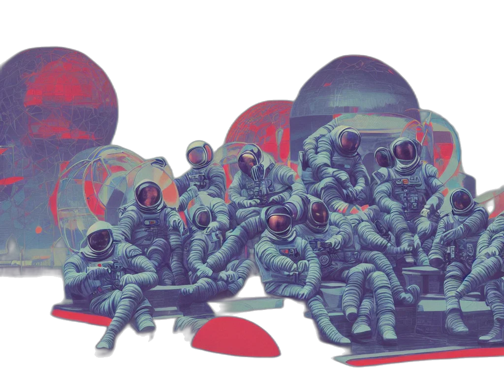 concept art, vaporwave, pixel art, comic book art transparent PNG cut-out