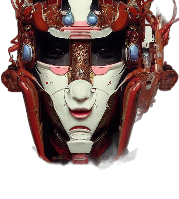 mask, robot, face, crown transparent PNG cut-out