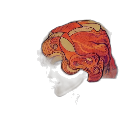 crown, mask, face, hair, watercolor, concept art, 3d render, photorealistic transparent PNG cut-out