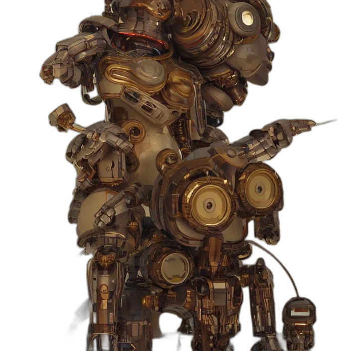 robot, weapon, staff, concept art transparent PNG cut-out
