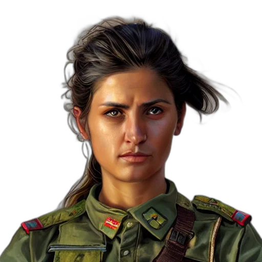 face, staff, weapon, jacket transparent PNG cut-out