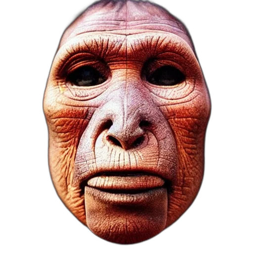 mask, face, animal, creature, photorealistic, 3d render, concept art, full transparent PNG cut-out