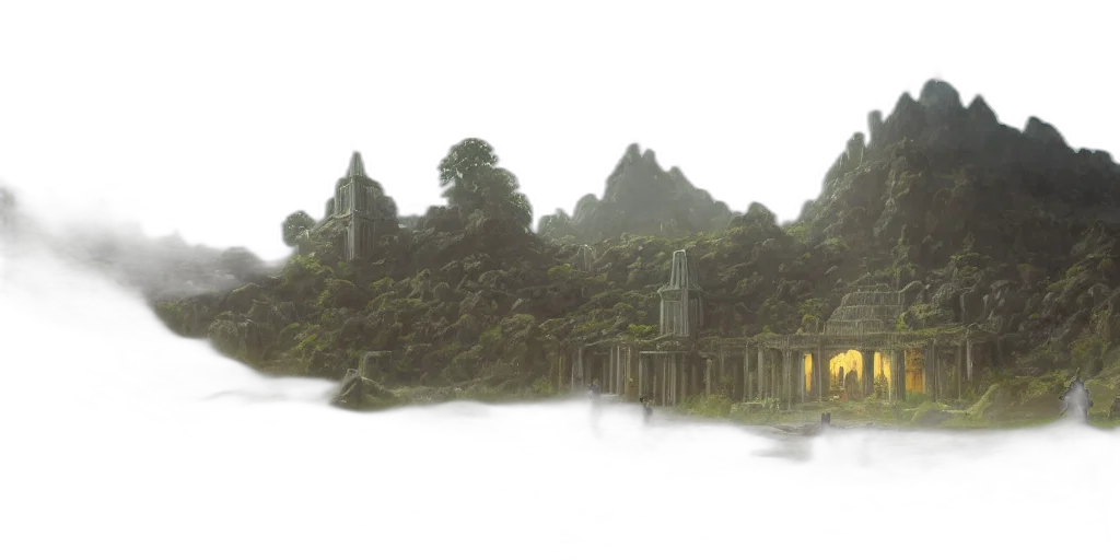 building, concept art, 3d render, fantasy art transparent PNG cut-out