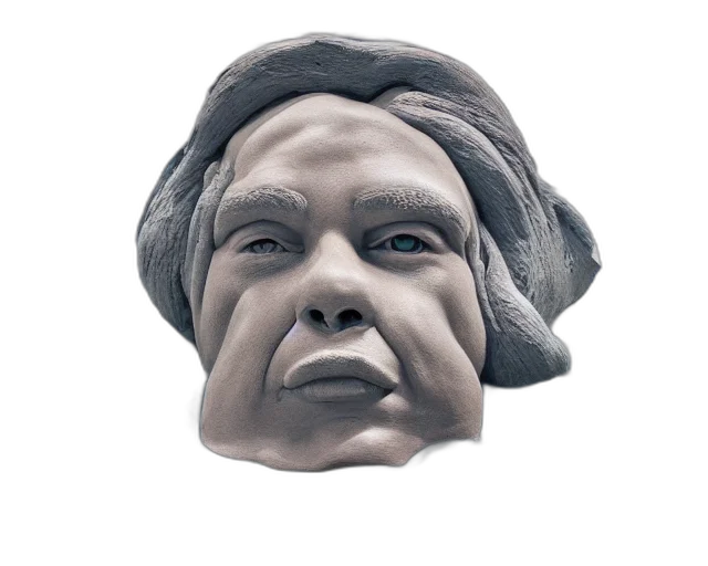 face, mask, crown, hat, 3d render, photorealistic, concept art, massive transparent PNG cut-out