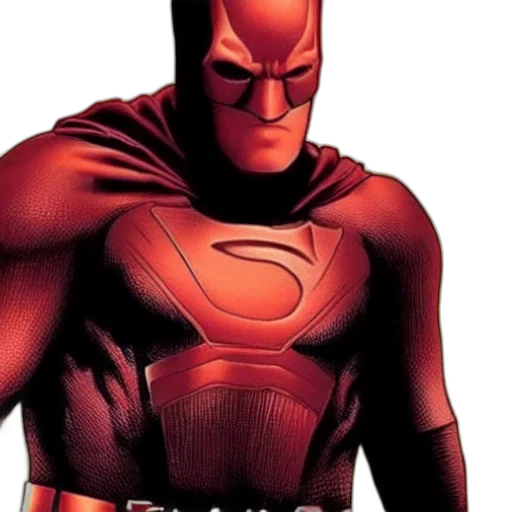 comic book art, concept art, 3d render, photorealistic, ben, affleck, daredevil transparent PNG cut-out