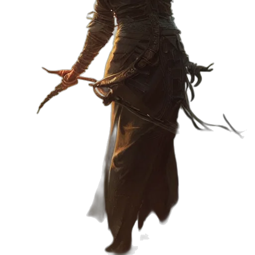 dress, staff, creature, dragon transparent PNG cut-out