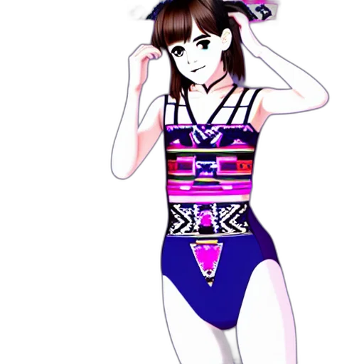dress, vaporwave, pixel art, cyberpunk transparent PNG cut-out