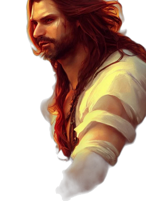 face, hair, fantasy art, photorealistic transparent PNG cut-out
