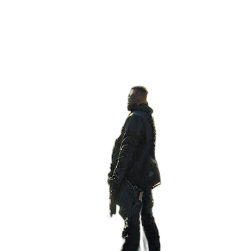 jacket, staff, robot, weapon transparent PNG cut-out