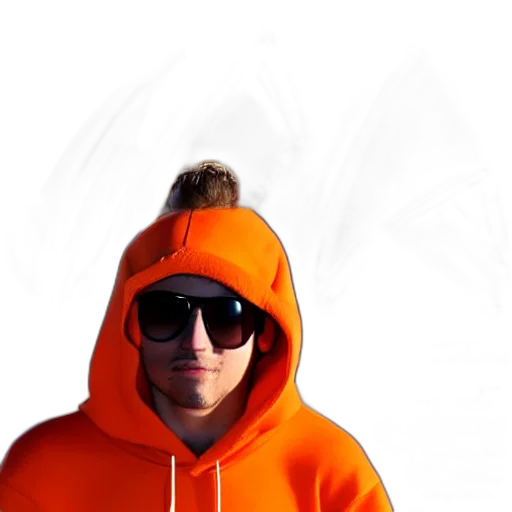 jacket, face, staff, creature transparent PNG cut-out