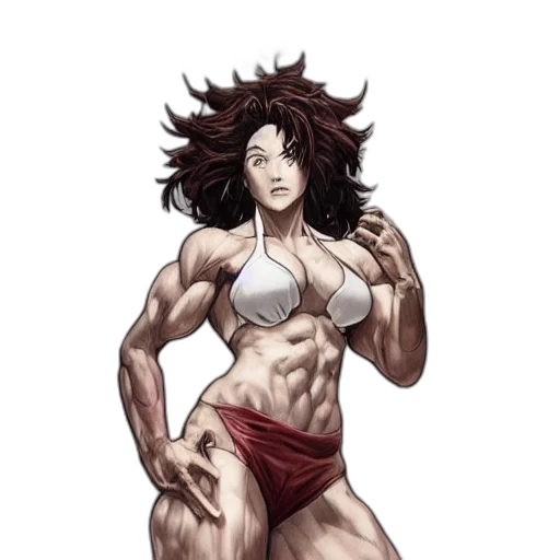 weapon, comic book art, concept art, anime, fantasy art, strongest, female, baki transparent PNG cut-out