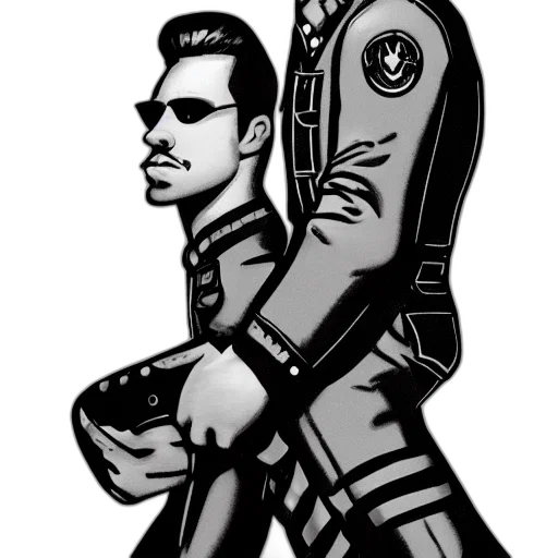 robot, jacket, comic book art, cartoon transparent PNG cut-out
