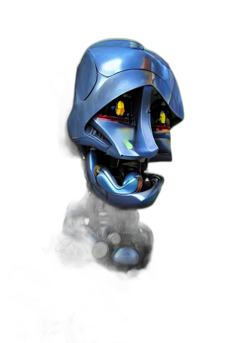robot, mask, face, creature, concept art, 3d render, fantasy art, cyberpunk transparent PNG cut-out