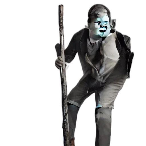 staff, mask, robot, creature transparent PNG cut-out
