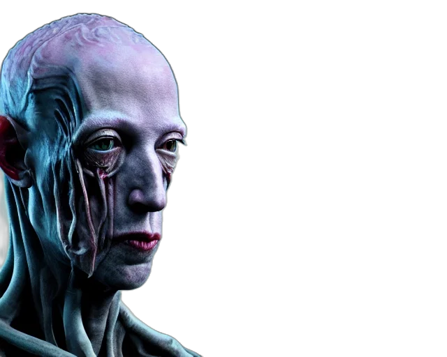 robot, face, creature, mask, concept art, cyberpunk, 3d render, photorealistic transparent PNG cut-out