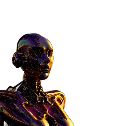 robot, jewelry, dress, face transparent PNG cut-out