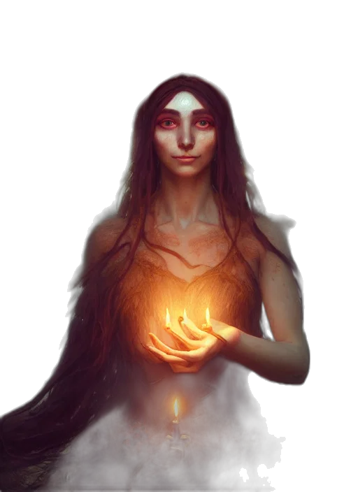 dress, jewelry, face, creature transparent PNG cut-out