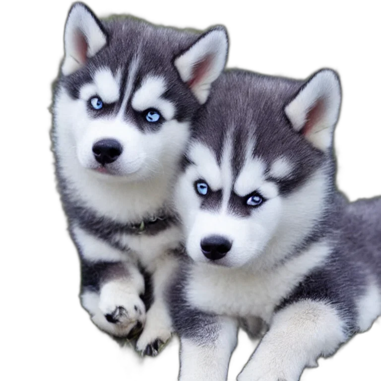 animal, photorealistic, 3d render, concept art, fantasy art, blue, cutest, husky transparent PNG cut-out