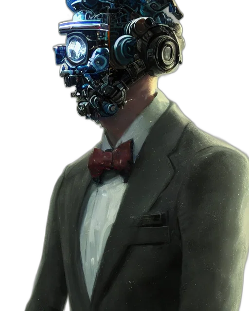 robot, mask, face, creature, cyberpunk, concept art, 3d render, comic book art transparent PNG cut-out