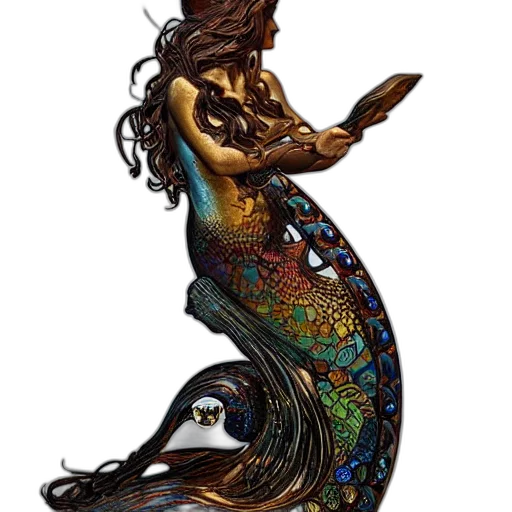 dress, staff, jewelry, fantasy art, concept art, pixel art, photorealistic, underwater transparent PNG cut-out