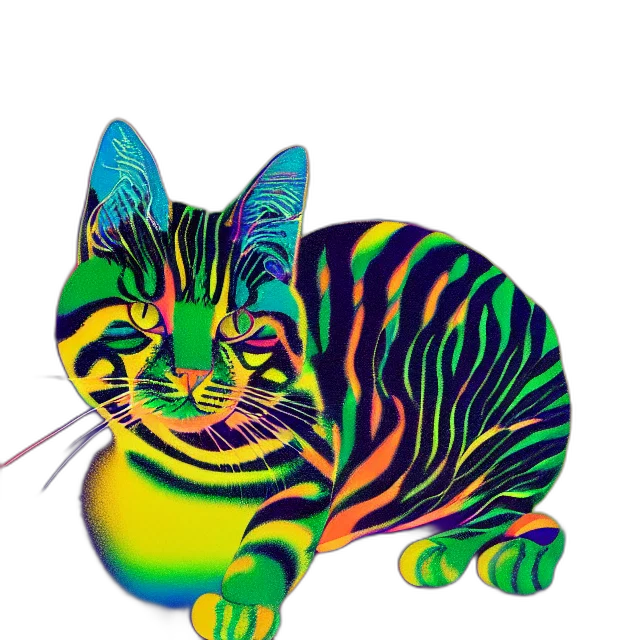 animal, creature, vaporwave, pixel art transparent PNG cut-out