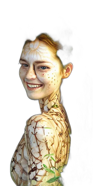robot, face, mask, jewelry, photorealistic, concept art, 3d render, fantasy art transparent PNG cut-out