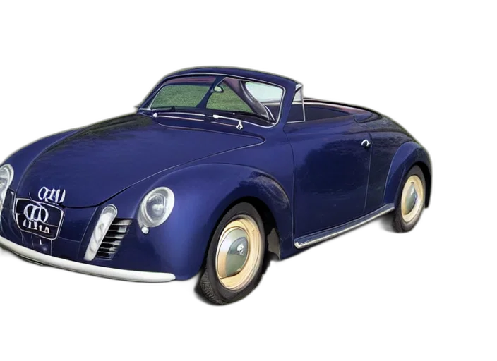 car, 3d render, photorealistic, 1950, audi transparent PNG cut-out
