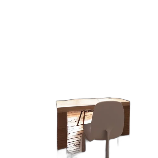 furniture, building, umbrella, staff, 3d render, concept art, photorealistic, pixel art transparent PNG cut-out