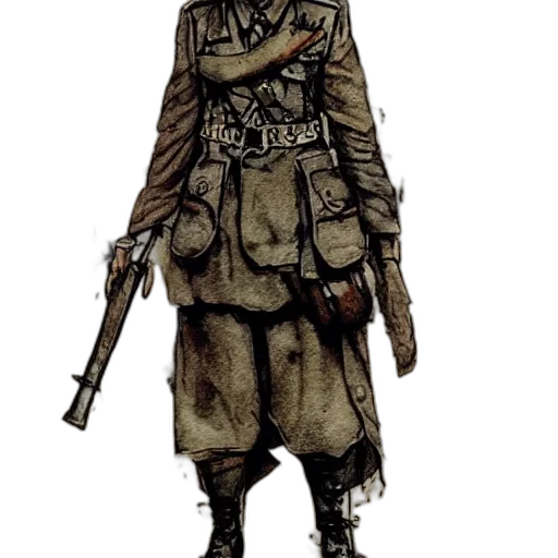 jacket, staff, weapon, concept art transparent PNG cut-out