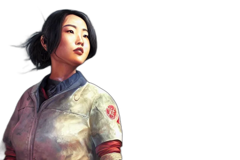 jacket, staff, concept art, photorealistic transparent PNG cut-out