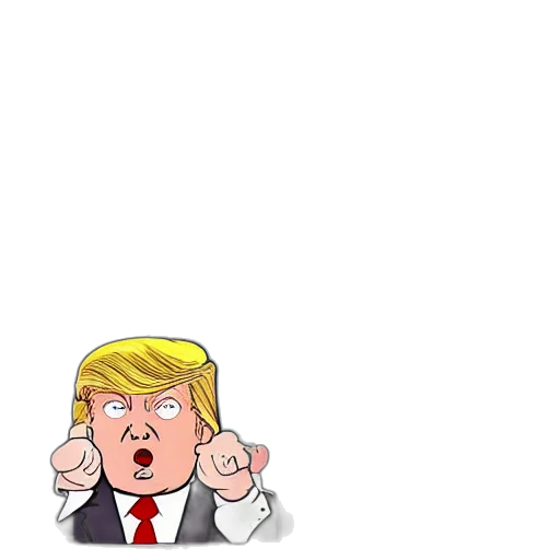 cartoon, pixel art, concept art, comic book art, donald, trump, big, baby transparent PNG cut-out