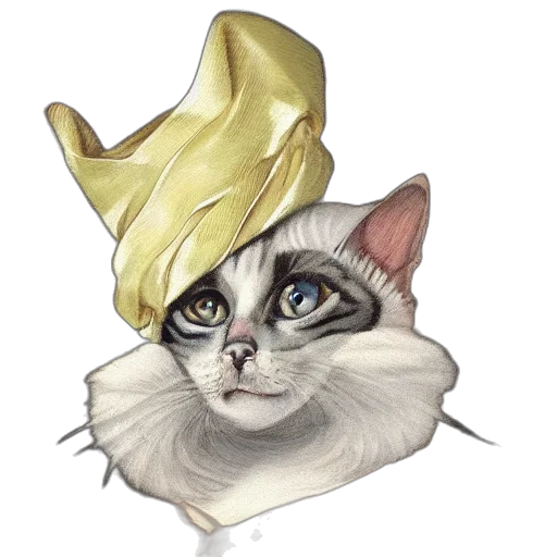crown, hat, animal, watercolor, concept art, photorealistic, fantasy art, fancy transparent PNG cut-out
