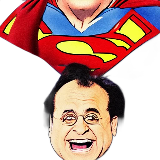 cartoon, comic book art, photorealistic, superman transparent PNG cut-out