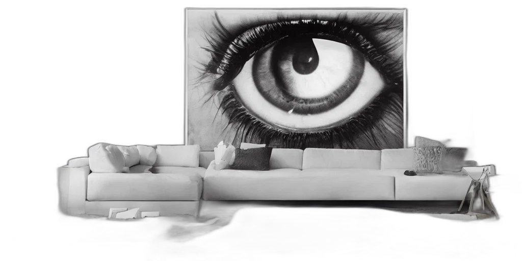 furniture, face, photorealistic, 3d render, concept art, pencil sketch, monochrome, photograph transparent PNG cut-out