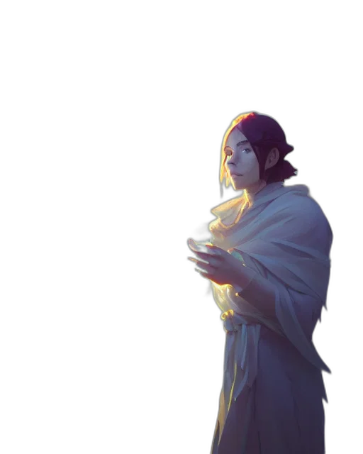 staff, face, dress, creature transparent PNG cut-out
