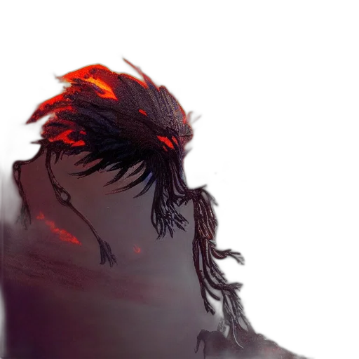dragon, mask, creature, hair, concept art, fantasy art, watercolor, pixel art transparent PNG cut-out