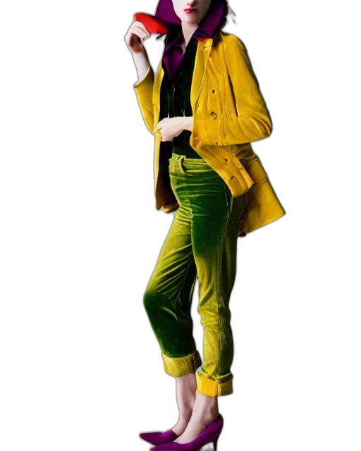 jacket, staff, concept art, 3d render, cartoon, photorealistic, green, neon transparent PNG cut-out