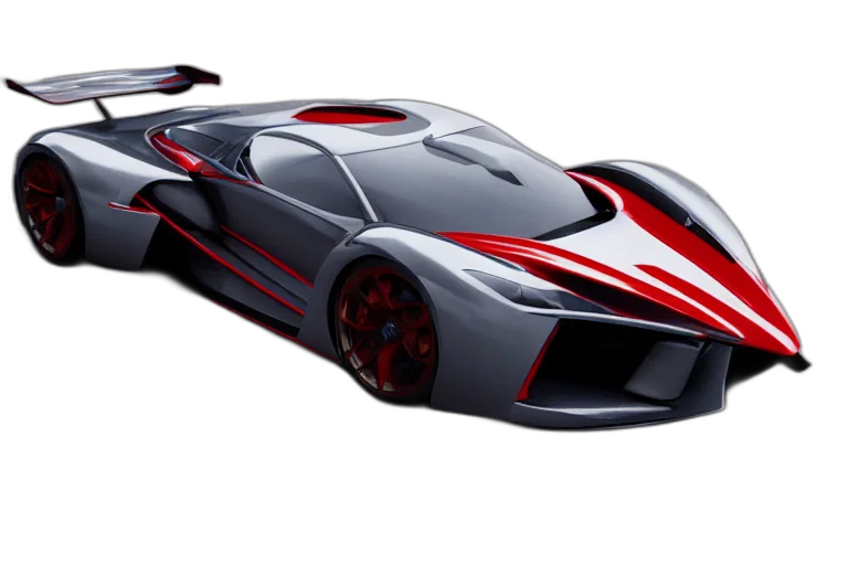 car, 3d render, concept art, photorealistic transparent PNG cut-out