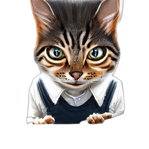 staff, animal, face, jacket, photorealistic, cartoon, 3d render, concept art transparent PNG cut-out